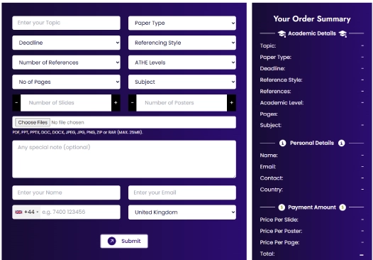 Share Your Assignment Details